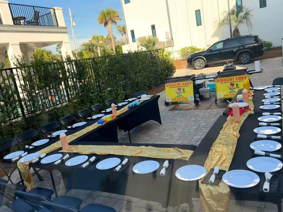 Private hibachi party at beach house in Destin Florida